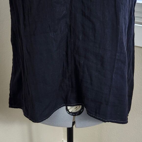 Johnny Was Calme Black Double V-Neck Cotton Drape Tank XXL NWT - Picture 3 of 13